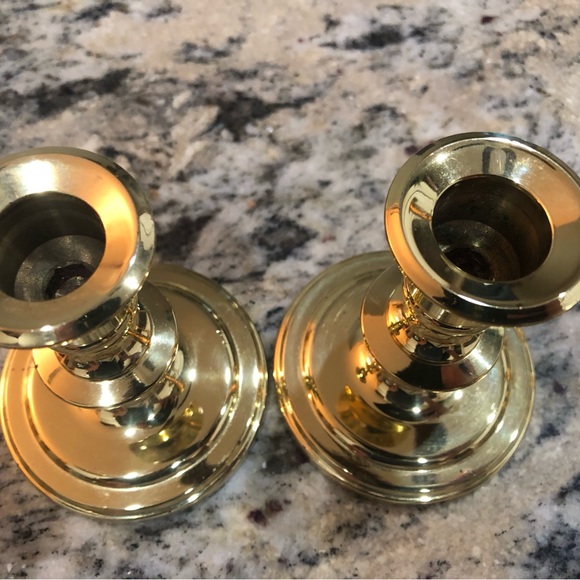 SOLD Lot of 6 Baldwin Brass Candlestick holders, 3 heights, excellent condition - Picture 9 of 11